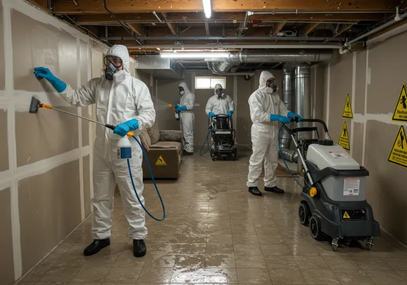 Basement Moisture Removal and Structural Drying process in Mogul, NV